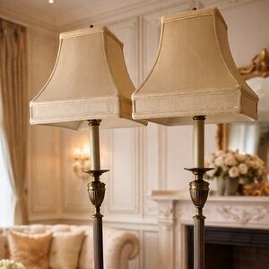 Antique Vintage Decorative Crafts Inc. Brass Lamps